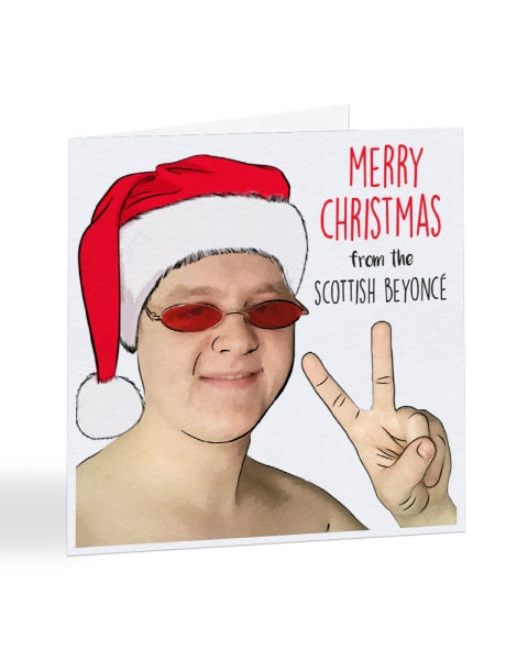 Scottish Beyonce Lewis Capaldi Funny Celebrity Christmas Card