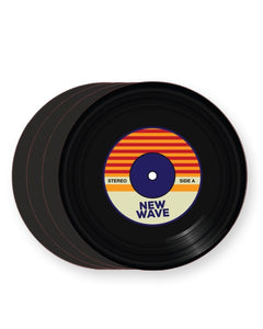 Vinyl Record New Wave Music Genre - Barware Home Kitchen Drinks Coasters