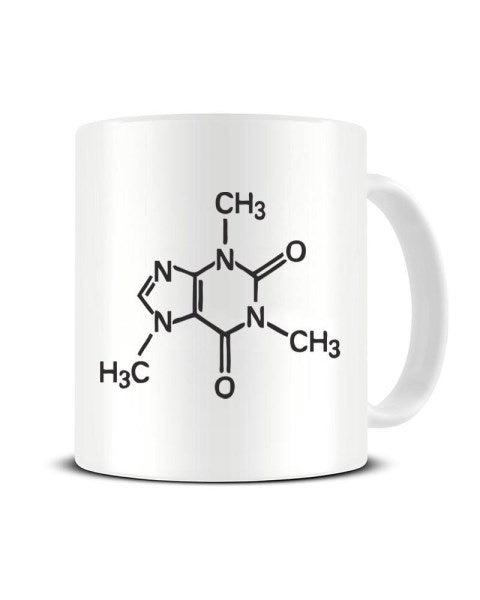 Caffeine Molecule Chemical Formula Ceramic Mug