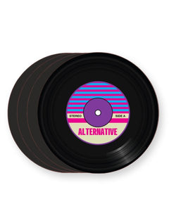 Vinyl Record Alternative Music Genre - Barware Home Kitchen Drinks Coasters
