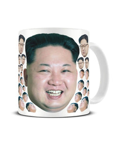 Kim Jong-un North Korea Happy Face Pattern Meme Funny Ceramic Mug