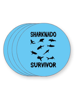 Sharknado Survivor - Barware Home Kitchen Drinks Coasters