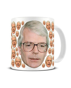 John Major Conservative Vacant Face Pattern Meme Funny Ceramic Mug