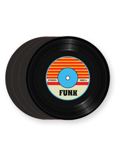 Vinyl Record Funk Music Genre - Barware Home Kitchen Drinks Coasters