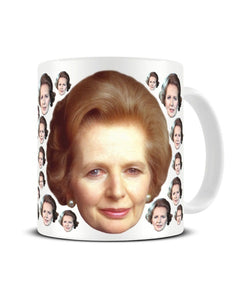 Margaret Thatcher Conservative Baroness Face Pattern Meme Funny Ceramic Mug
