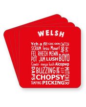 Load image into Gallery viewer, Welsh Slang Words - Funny Wales Dialect - Barware Home Kitchen Drinks Coasters