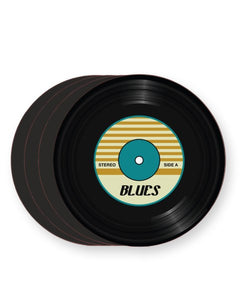 Vinyl Record Blues Music Genre - Barware Home Kitchen Drinks Coasters