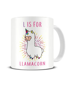 L Is For Llamacorn Ceramic Mug