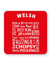 Load image into Gallery viewer, Welsh Slang Words - Funny Wales Dialect - Barware Home Kitchen Drinks Coasters