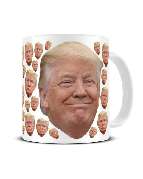 Donald Trump President Smug Face Pattern Meme Funny Ceramic Mug
