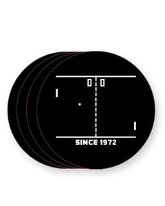 PONG Since 1972 Retro Arcade Game - Barware Home Kitchen Drinks Coasters