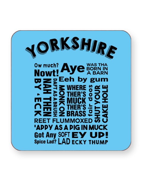Yorkshire Slang Words - Funny Dialect - Barware Home Kitchen Drinks Coasters