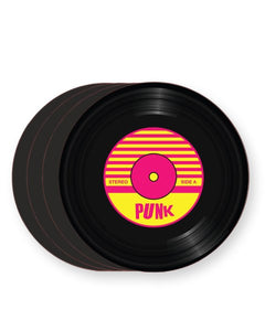 Vinyl Record Punk Music Genre - Barware Home Kitchen Drinks Coasters