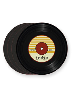 Vinyl Record Indie Music Genre - Barware Home Kitchen Drinks Coasters
