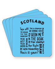 Load image into Gallery viewer, Scottish Slang Words - Funny Dialect - Barware Home Kitchen Drinks Coasters