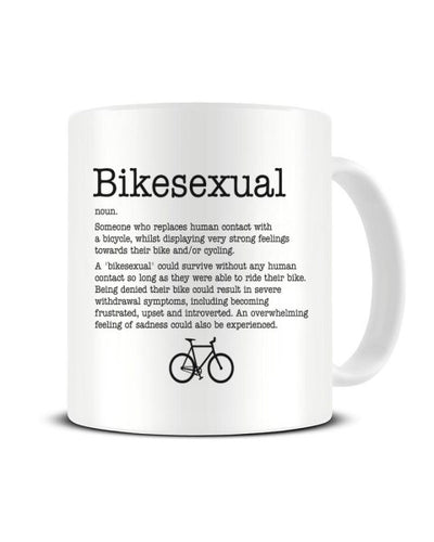 Bikesexual Funny Cycling Cyclist Definition Ceramic Mug