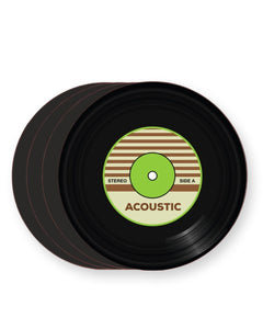 Vinyl Record Acoustic Music Genre - Barware Home Kitchen Drinks Coaster