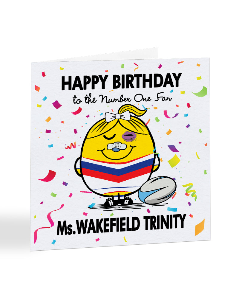 Ms Wakefield Trinity - To The Number One Female Fan Supporter - Rugby - Birthday Greetings Card - A1041