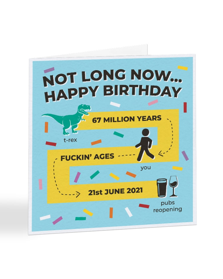 A2035 - Not Long Now Happy Birthday Pubs Reopening - Birthday Card