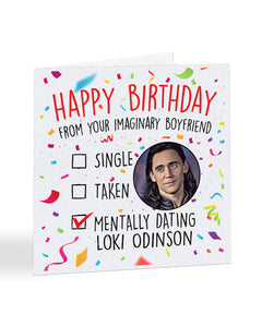 "Mentally dating Loki Odinson" - Happy Birthday card
