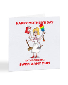 Swiss Army Mum - Mother's Day Greetings Card