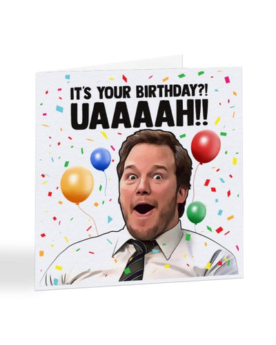 Andy Dwyer Meme, Chris Pratt, Parks and Recreation Birthday Greetings Card