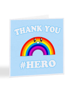 Thank You #HERO Card - NHS Nurse Doctor Key Worker - Thank You Greetings Card