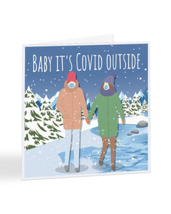 Baby It's Covid Outside - Funny 2020 Joke - Christmas Card