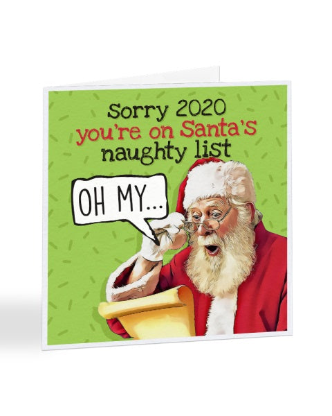 Christmas Card - Naughty List - Santa Claus - Father Christmas