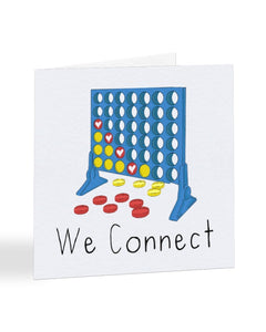 We Connect - Retro Game - Valentine's Day - Greetings Card