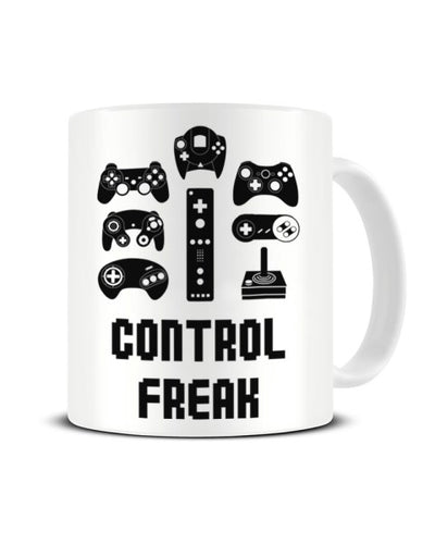 Control Freak Funny Video Gamer Ceramic Mug