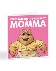 Congrats On The New Baby Momma - Dinosaurs - New Baby Greetings Card