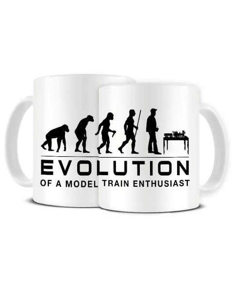Evolution Of A Model Train Enthusiast Hobby Ceramic Mug