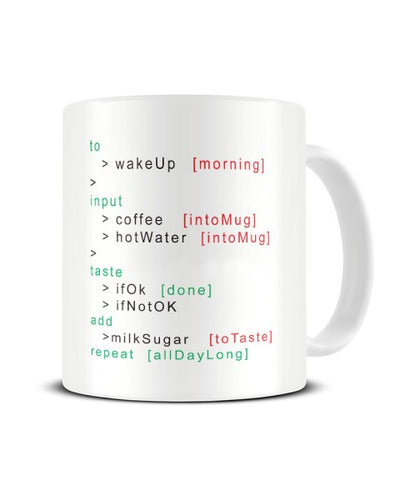 Morning In Code Funny Web Designer Programmer Ceramic Mug