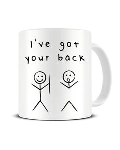 I've Got Your Back Stick Figures - Funny Ceramic Mug