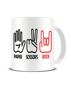 Paper Scissors Rock Music - Funny Music Symbol Ceramic Mug