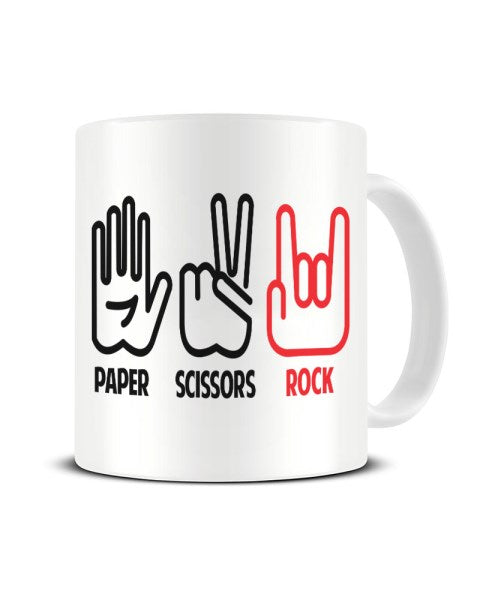Paper Scissors Rock Music - Funny Music Symbol Ceramic Mug