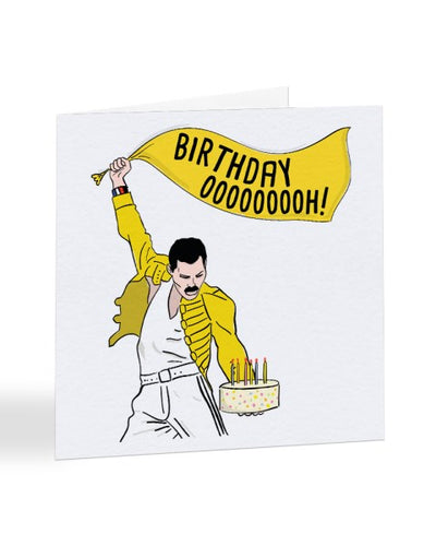 Freddie Mercury - Queen - Happy Birthday Greetings Card
