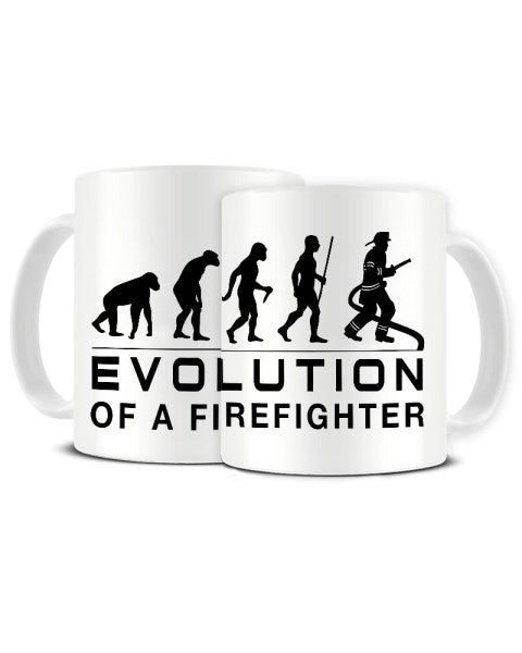 Evolution Of A Firefighter Charles Darwin Inspired Ceramic Mug