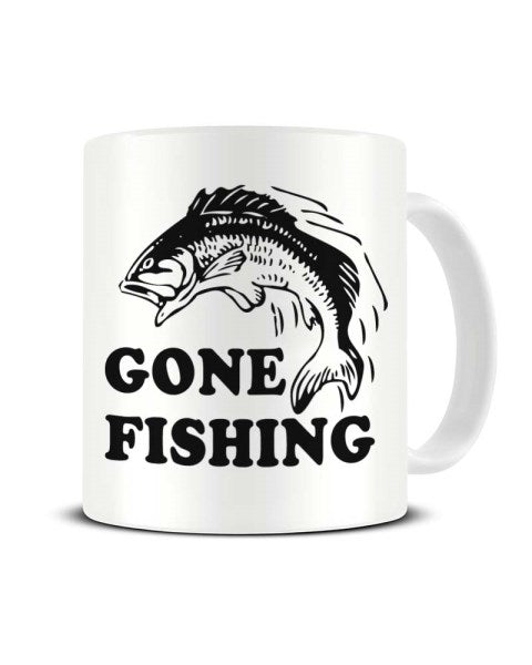 Gone Fishing Funny Ceramic Mug