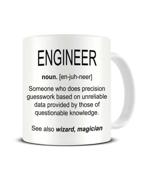 Engineer Definition Funny Workplace Office Ceramic Mug
