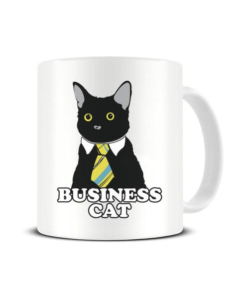 Business Cat Funny Office Meme Ceramic Mug