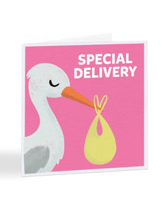 Special Delivery - It's A Girl - New Baby Greetings