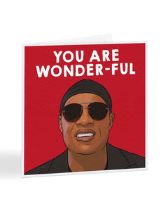You Are Wonder-ful - Stevie Wonder - Funny Congratulations Greetings Card