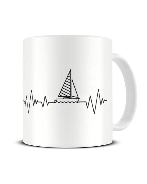 Sailboat Heartbeat - Hobby Ceramic Mug