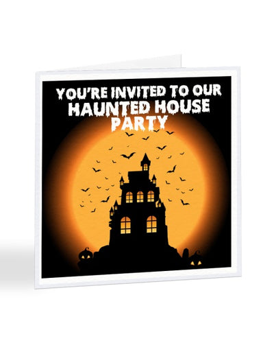 You're Invited To Our Haunted House Party - Funny RSVP Card Gree