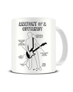 Anatomy Of A Guitarist Funny Ceramic Mug