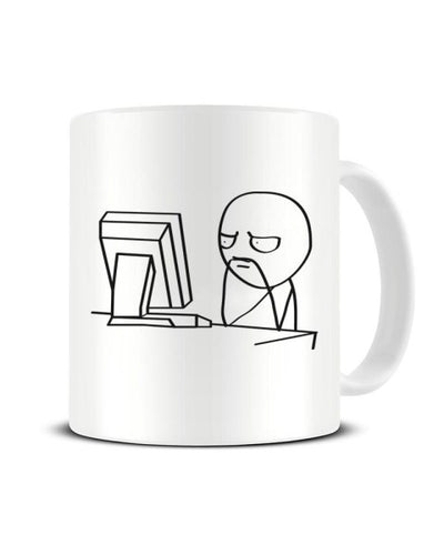 Computer Stare Funny Internet Meme Office Ceramic Mug