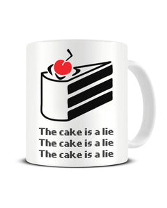The Cake Is A Lie Portal Game Funny Ceramic Mug