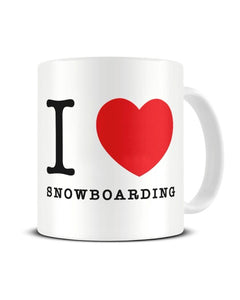 I Love (Heart) Snowboarding Ceramic Mug